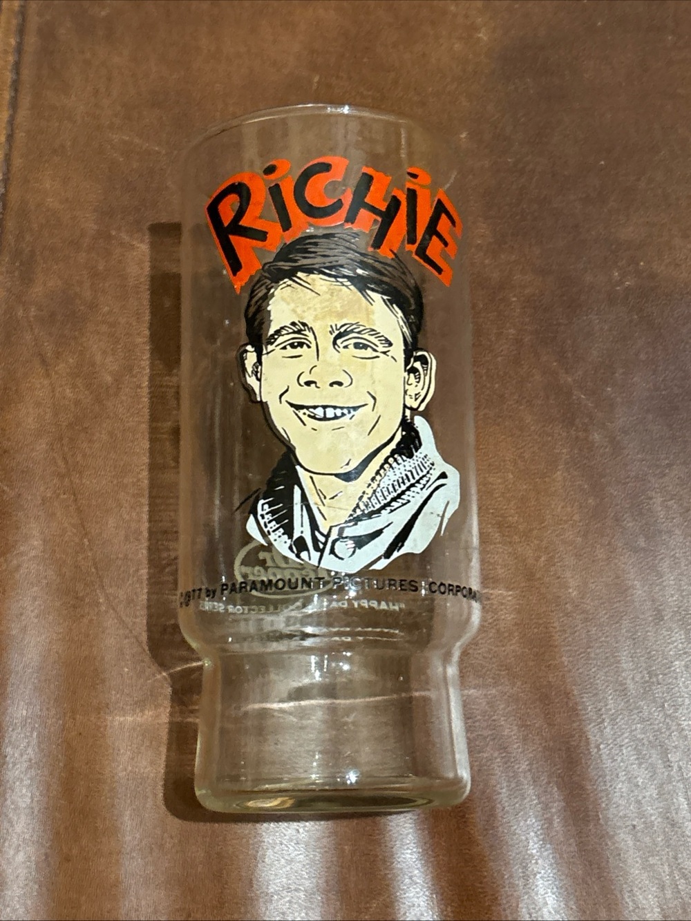 1977 DR PEPPER HAPPY DAYS COLLECTOR'S GLASS - RICHIE